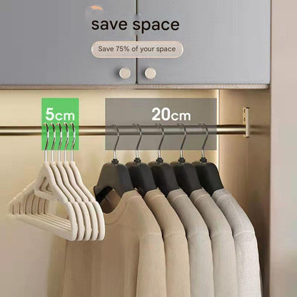 Thickened Non-Slip Clothes Hangers – Durable Anti-Slip Flocked Hangers (Pack of 10)