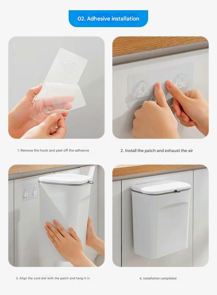 Step-by-step installation guide for a adhesive patch on a surface.