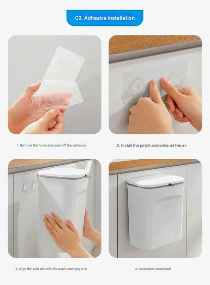Step-by-step installation guide for a adhesive patch on a surface.