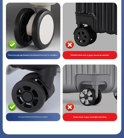 Suitcase Luggage Wheel Covers- Anti-Slip, Shockproof & Wear-Resistant Replacement Protectors