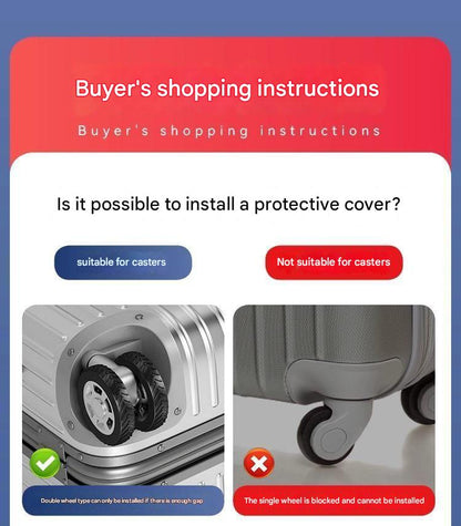 Suitcase Luggage Wheel Covers- Anti-Slip, Shockproof & Wear-Resistant Replacement Protectors