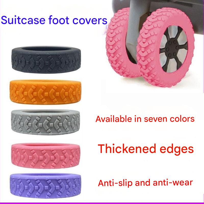 Suitcase Luggage Wheel Covers- Anti-Slip, Shockproof & Wear-Resistant Replacement Protectors