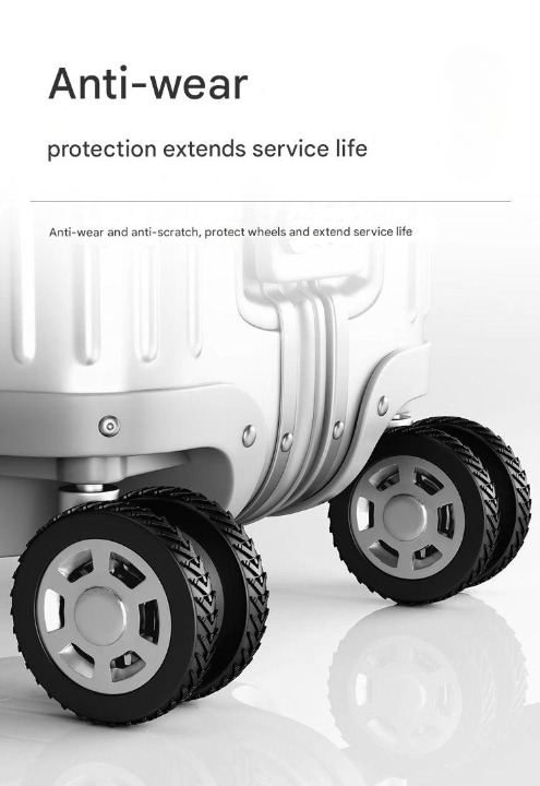 Suitcase Luggage Wheel Covers- Anti-Slip, Shockproof & Wear-Resistant Replacement Protectors