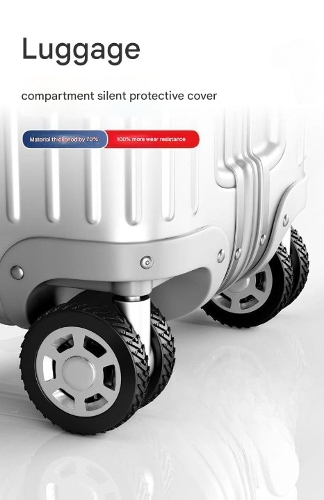 Suitcase Luggage Wheel Covers- Anti-Slip, Shockproof & Wear-Resistant Replacement Protectors