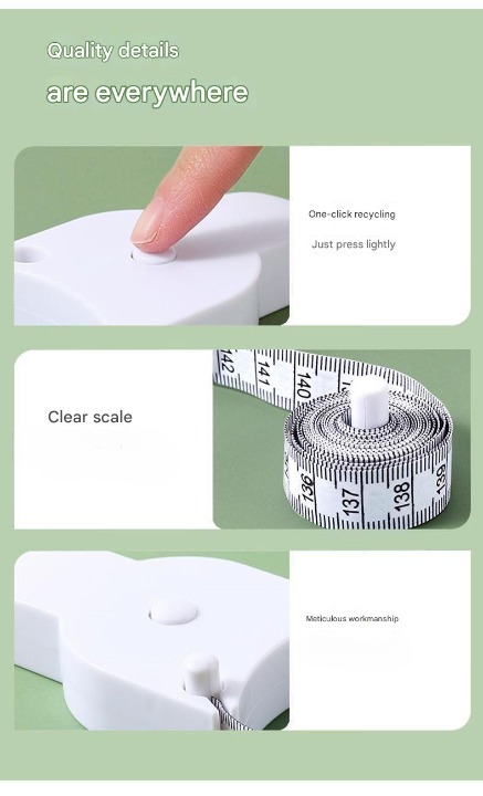 Automatic Body Measurement Tape with One-Click Rebound | Waist, Chest, Arm & Leg Measuring Tool – India Dealz