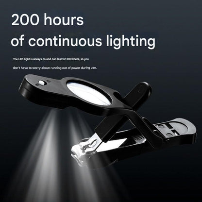 LED Nail Clippers with Magnifying Glass – Anti-Splash Nail Cutter for Kids, Elderly & Adults | Precision Manicure Tool