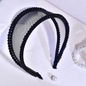 Light Luxury Black Mesh Diamond Headband – Wide Crystal Rhinestone Hair Accessory for Women (White & Black) | India Dealz