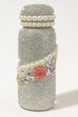Luxury Rhinestone Pearl Stainless Steel Water Bottle – Sparkling Crystal Floral Design
