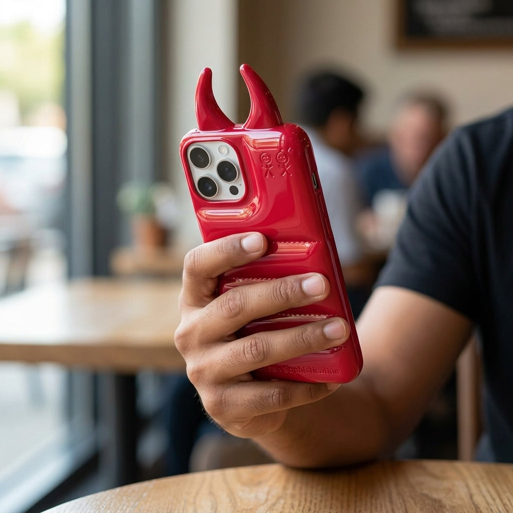 Luxury Devil Horn 3D Protective iPhone cover – Shockproof, Stylish & Unique Design