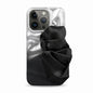 Silk Wristband Mobile Case – Gray & Black | Shockproof Grip Cover for iPhones
