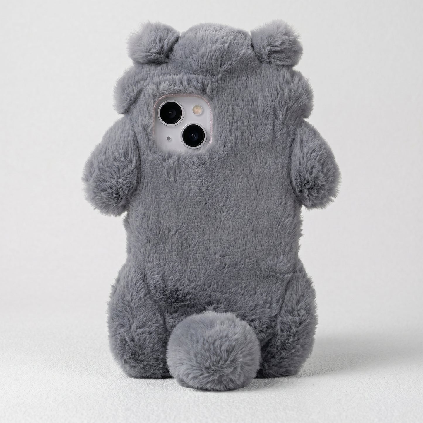 Fluffy Koala Plush iPhone Case | Soft Warm Fur Cover for iPhone 14, 15, 16 Series