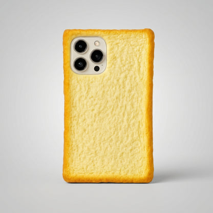 Funny Toast Bread iPhone Case | 3D Soft Silicone Food Cover for iPhone 14, 15, 16 Series