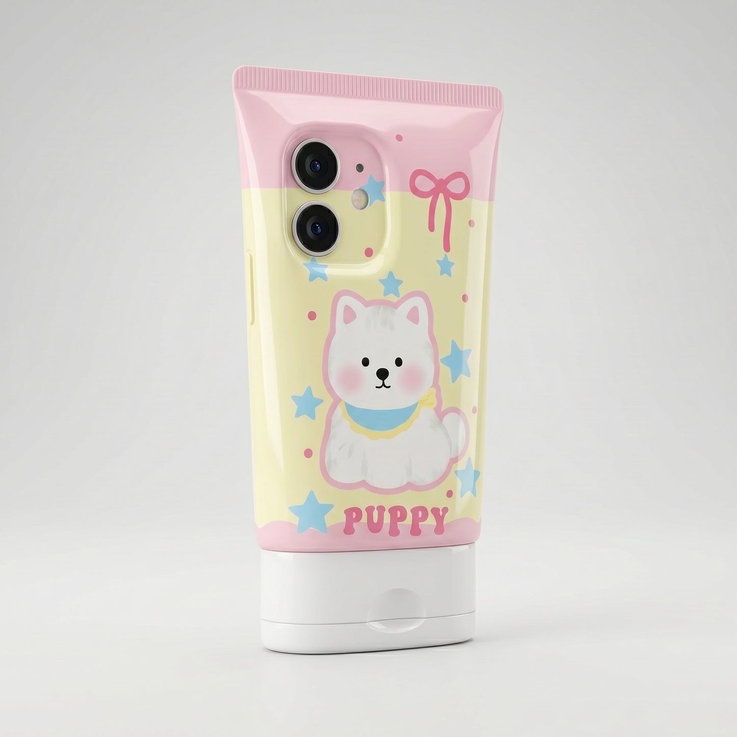 Cute Puppy Cartoon iPhone Case | Soft Silicone Cover for iPhone 14, 15, 16 Series