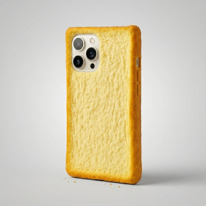 Funny Toast Bread iPhone Case | 3D Soft Silicone Food Cover for iPhone 14, 15, 16 Series