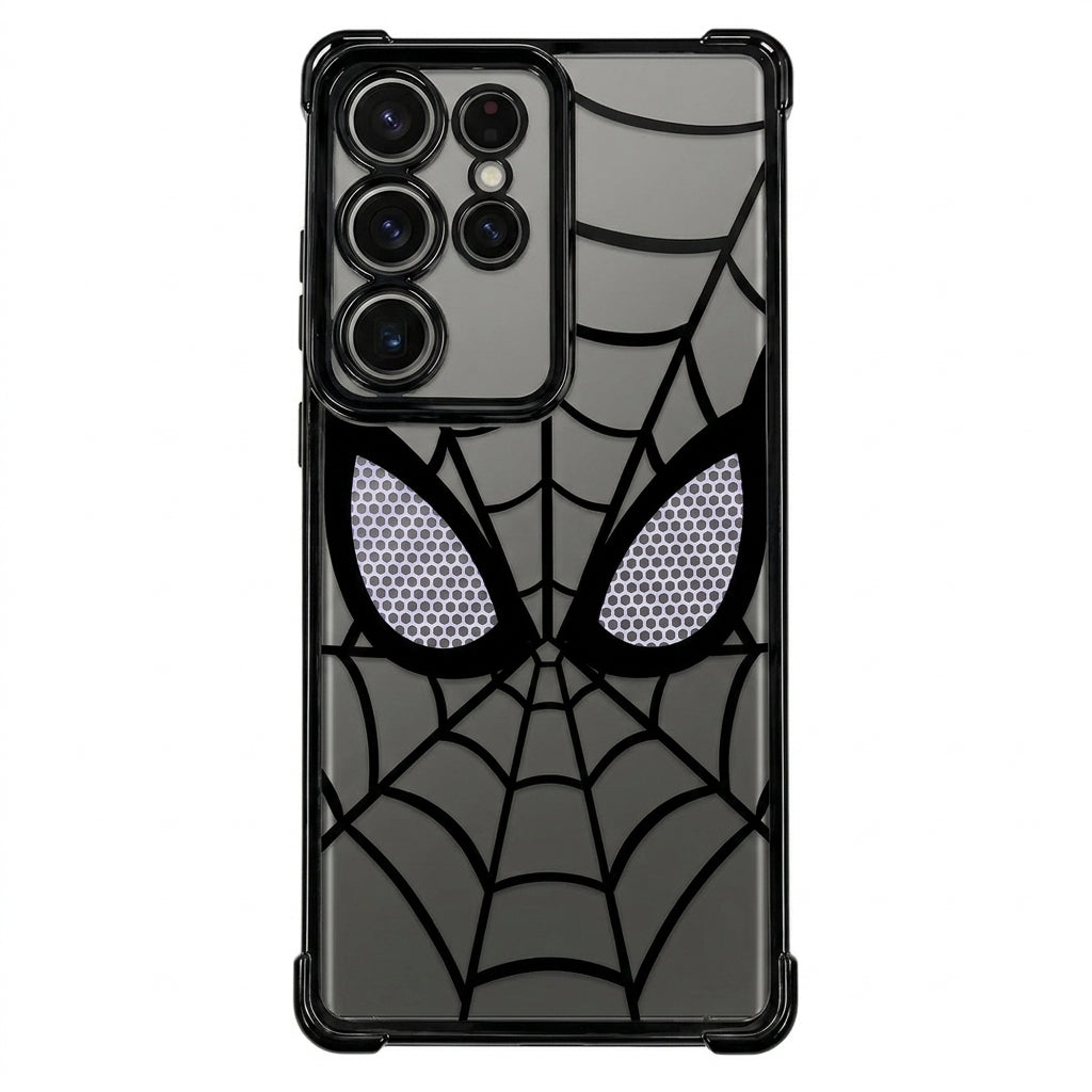 Spider Web Armor Transparent Case for Samsung Galaxy S25 Ultra