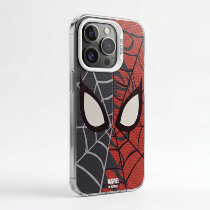 Spider Split Vibe iPhone Case | Dual-Tone Web Graphic Back Cover