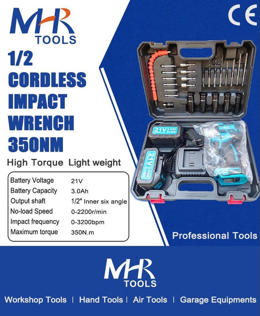 MHR 1/2 Cordless Impact Wrench 350 NM