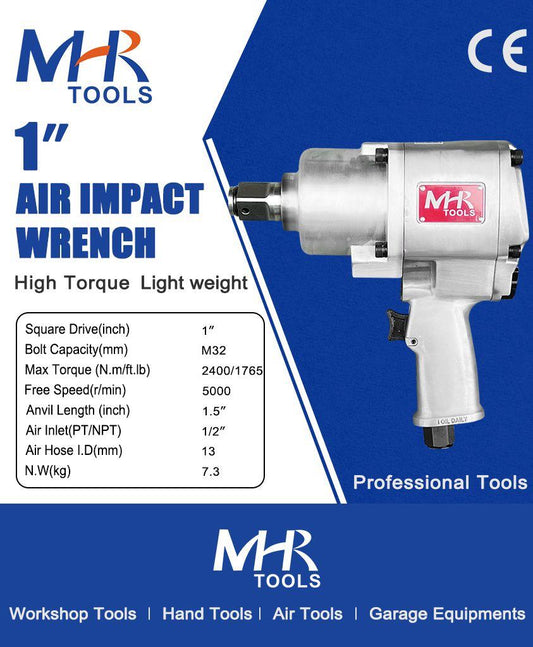 MHR 1" Air Impact Wrench (Max Torque (N.m/ft.lb) 2400/1765)