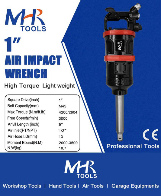 MHR 1" Air Impact Wrench (Max Torque (N.m/ft.lb) 3200/2360)