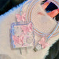 iPhone 20W Charger Case – Pink Butterfly Transparent Flower with Cable Protection | Cute 3D Decorative Fast Charger Cover