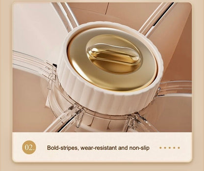 Wall-mounted grain storage box rotating partition:6-Compartment Multi-Grain Dispenser for Kitchen Organization