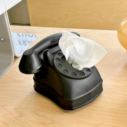 Telephone Tissue Box Holder – Creative Decorative Napkin Dispenser for Home & Office