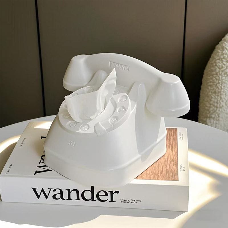 Telephone Tissue Box Holder – Creative Decorative Napkin Dispenser for Home & Office