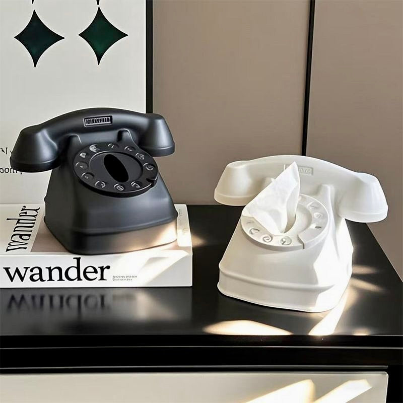 Telephone Tissue Box Holder – Creative Decorative Napkin Dispenser for Home & Office