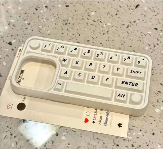 Keyboard Design iPhone Case – Compatible with iPhone | QWERTY layout
