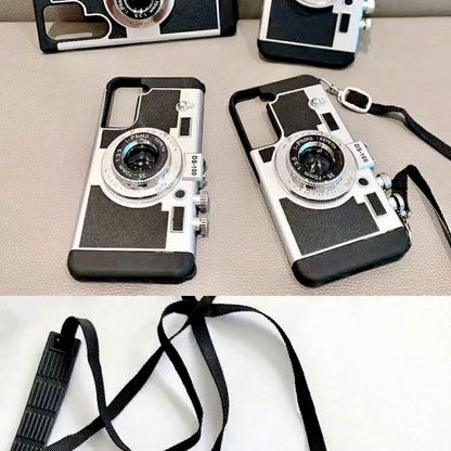 Retro Camera Aesthetic Case with Lanyard
