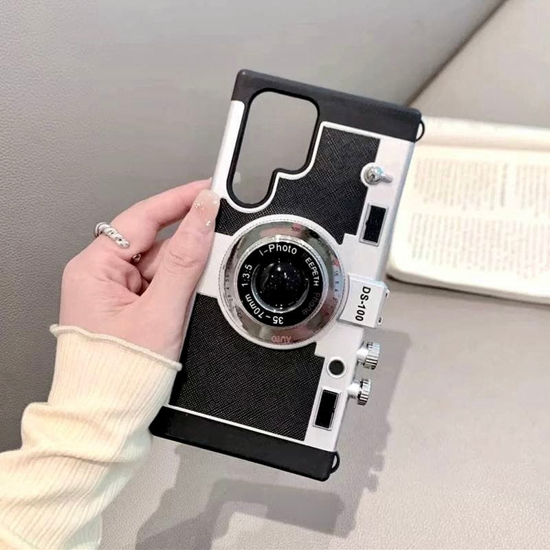 Retro Camera Aesthetic Case with Lanyard