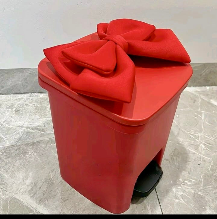Bow-Top Soft Close Pedal Dustbin – Red 🎀