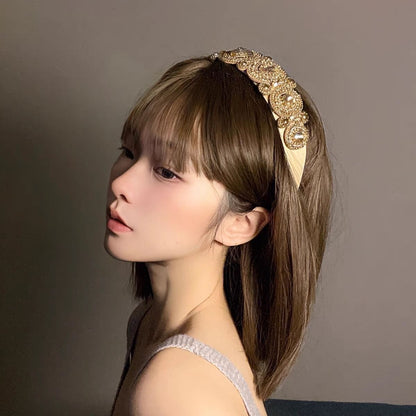 Luxury Crystal Embellished Padded Headband for Women – Elegant Party & Bridal Hair Accessory