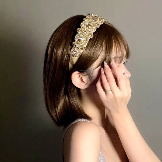 Luxury Crystal Embellished Padded Headband for Women – Elegant Party & Bridal Hair Accessory