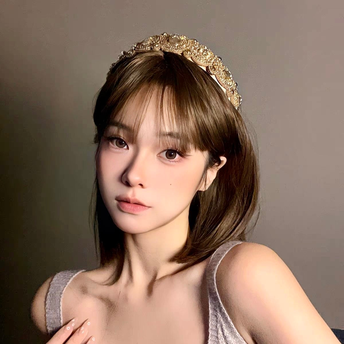 Luxury Crystal Embellished Padded Headband for Women – Elegant Party & Bridal Hair Accessory