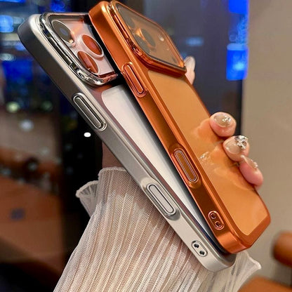 ClearFlex Camera-Guard Transparent iPhone Case ✨ | Slide-Out Camera Holder • Shockproof • Aesthetic Vibes