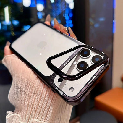 ClearFlex Camera-Guard Transparent iPhone Case ✨ | Slide-Out Camera Holder • Shockproof • Aesthetic Vibes