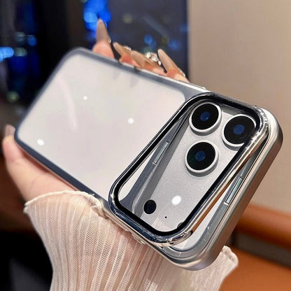 ClearFlex Camera-Guard Transparent iPhone Case ✨ | Slide-Out Camera Holder • Shockproof • Aesthetic Vibes