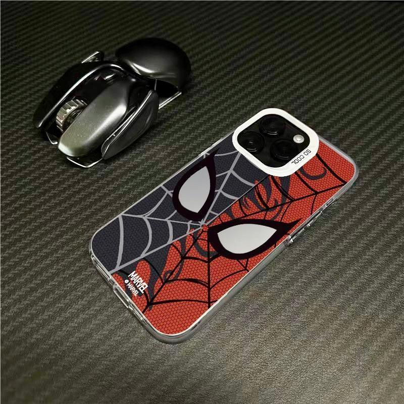 Spider Split Vibe iPhone Case | Dual-Tone Web Graphic Back Cover