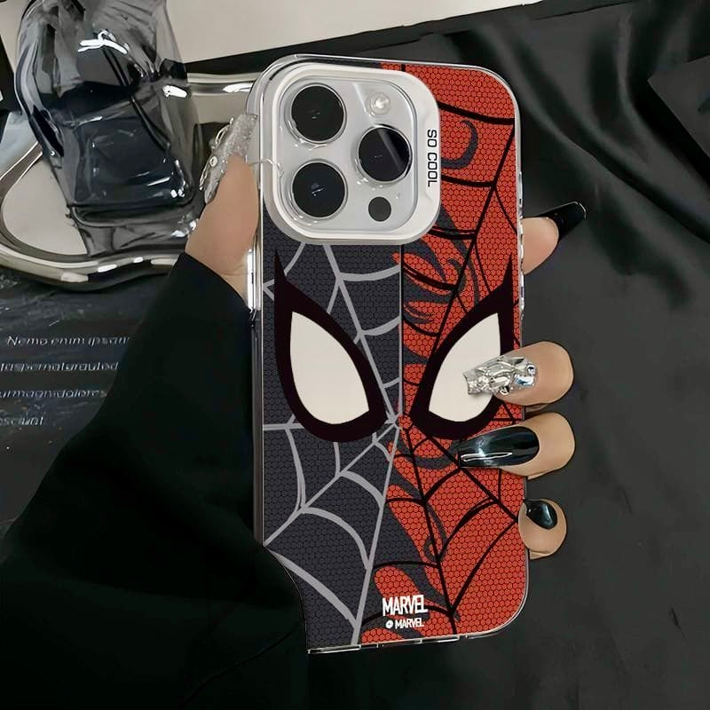 Spider Split Vibe iPhone Case | Dual-Tone Web Graphic Back Cover
