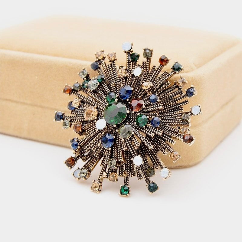 Imperial Starburst Crystal Brooch – Grand Heritage Emblem