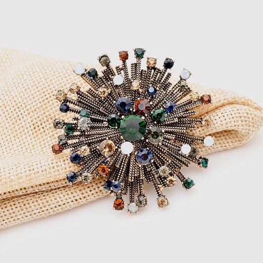Imperial Starburst Crystal Brooch – Grand Heritage Emblem