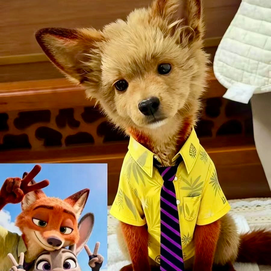 Cute Shirt & Tie Outfit for Cats and Dogs | Soft Pet Costume for Small Pets (8–10 kg)