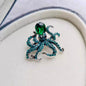 Crystal Octopus Brooch – Ocean-Inspired Statement Pin