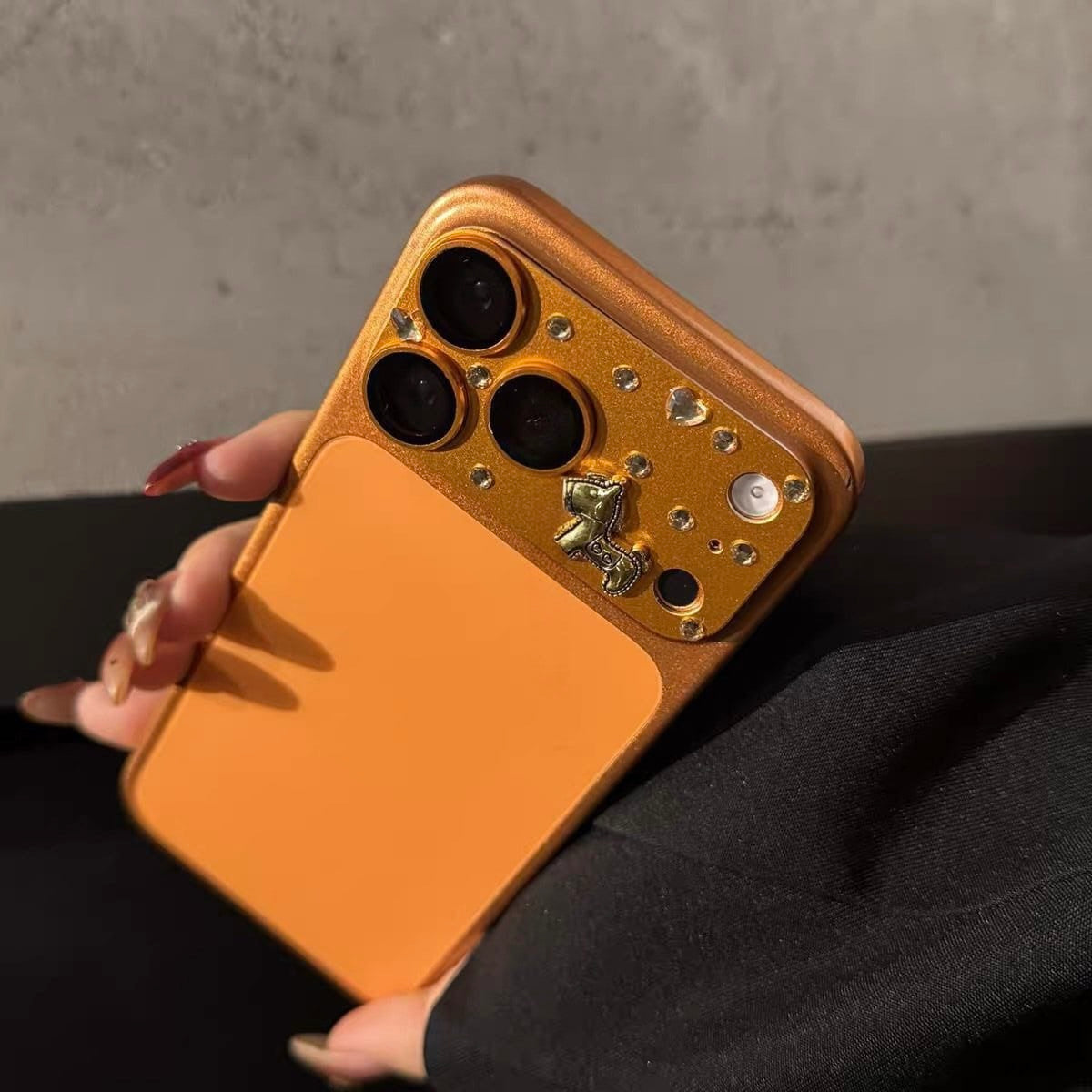 Golden Horse Crystal Camera Guard for iPhone 17 Pro Max