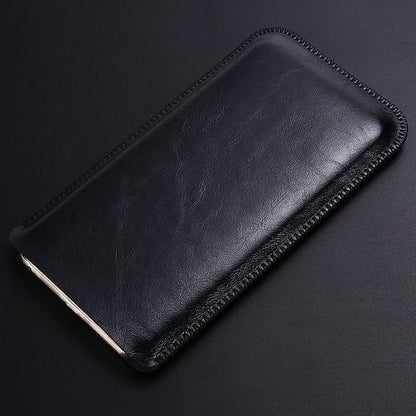 Classic Leather-Style Universal Phone Sleeve for iPhone Pro Max & Samsung Ultra – Premium Protective Sleeve