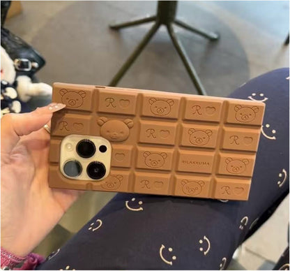 Chocolate bar Rilakkuma silicone iPhone case