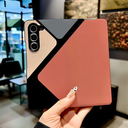 Geometric Color-Block Matte Case for Samsung Galaxy Z Fold