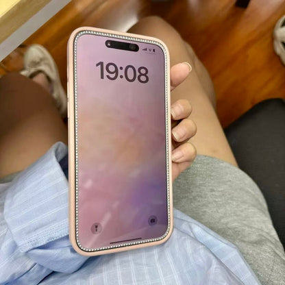 Diamond-Edged Privacy & HD Screen Protector for iPhone | Crystal Border, Anti-Spy, Full Coverage Glass