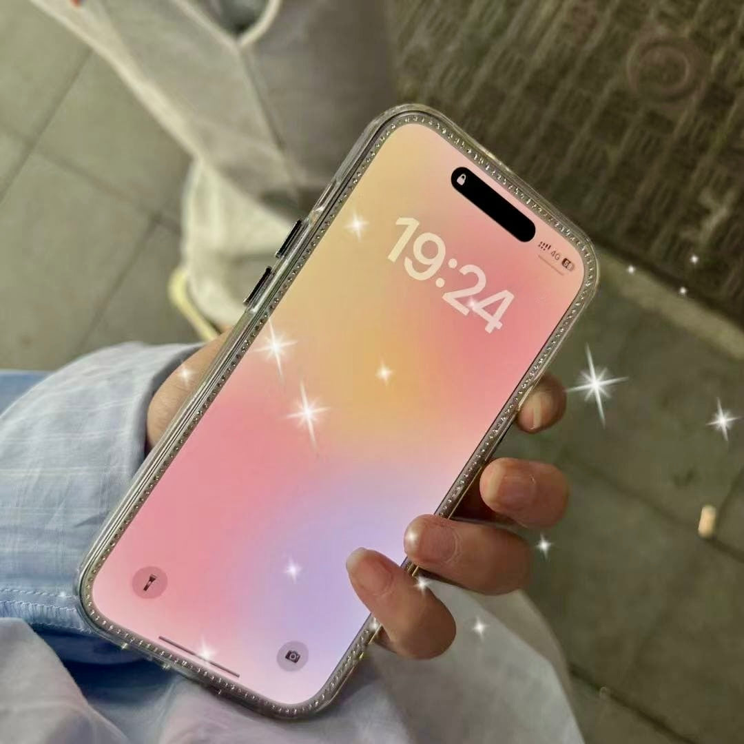 Diamond-Edged Privacy & HD Screen Protector for iPhone | Crystal Border, Anti-Spy, Full Coverage Glass